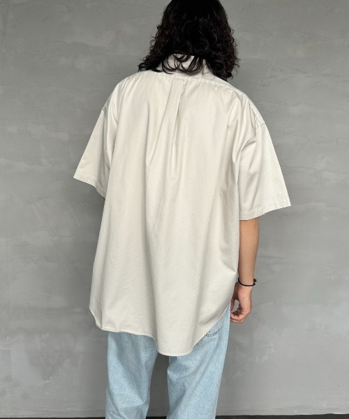 GYMPHLEX（ジムフレックス）の「[GYMPHLEX/ジムフレックス] ボタンダウン ショートスリーブシャツ(コットンツイル)（シャツ/ブラウス・レディース・ライトベージュ/チャコールグレー/ブルー・M/L）」の18枚目の写真