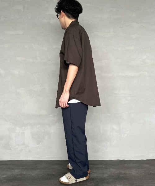 GYMPHLEX（ジムフレックス）の「[GYMPHLEX/ジムフレックス] ボタンダウン ショートスリーブシャツ(コットンツイル)（シャツ/ブラウス・レディース・ライトベージュ/チャコールグレー/ブルー・M/L）」の11枚目の写真