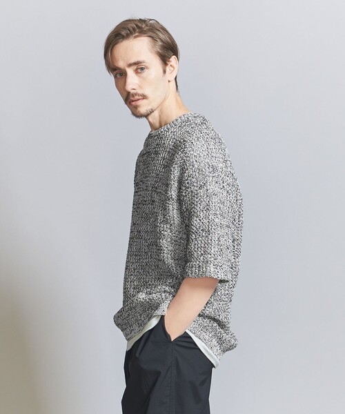 B&Y ギマコットン リラックス ラダー クルーネック ショートスリーブ BEAUTY&YOUTH UNITED ARROWS（ビューティーアンドユース