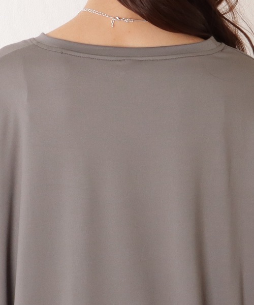 Lace Ladies(レースレディース)の「ソリッドカラー タグ付き オーバーサイズ 半袖 Tシャツ(Tシャツ/カットソー・レディース・グレー/ブラック/オレンジ/グリーン・FREE)」の21枚目の写真