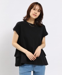 GLOBAL WORK Smile Seed Store | 冷感後ろフリルTシャツフレンチスリーブ/102725(Tシャツ/カットソー)