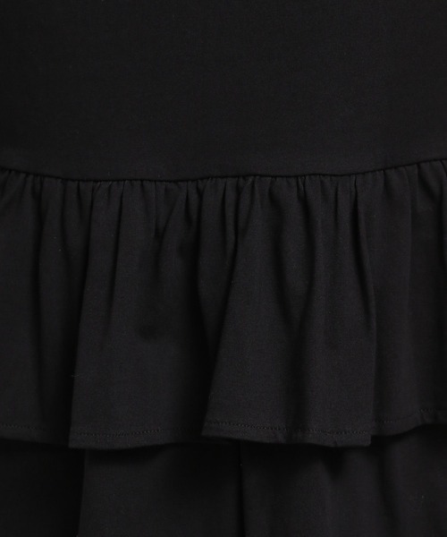 GLOBAL WORK Smile Seed Store（グローバルワーク スマイルシードストア）の「冷感後ろフリルＴシャツフレンチスリーブ/102725（Tシャツ/カットソー・レディース・チャコール/ライトブルー/ブラック/ベージュ/オフホワイト・LARGE/MEDIUM/SMALL/X-LARGE）」の6枚目の写真