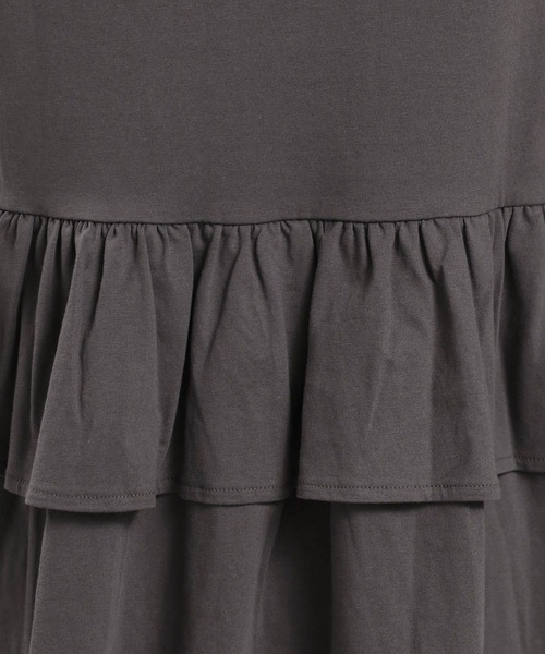 GLOBAL WORK Smile Seed Store（グローバルワーク スマイルシードストア）の「冷感後ろフリルＴシャツフレンチスリーブ/102725（Tシャツ/カットソー・レディース・チャコール/ライトブルー/ブラック/ベージュ/オフホワイト・LARGE/MEDIUM/SMALL/X-LARGE）」の8枚目の写真