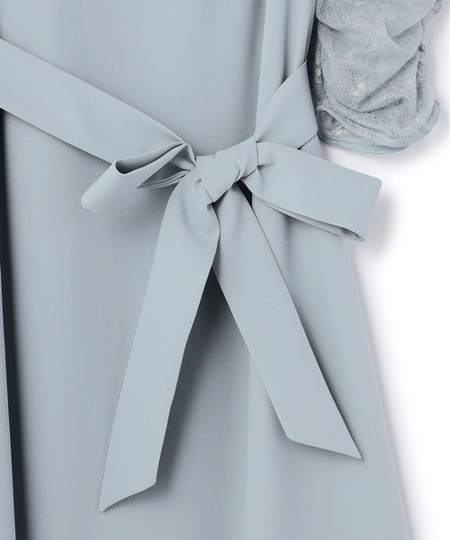 LAISSE PASSE（レッセパッセ）の「《お呼ばれドレス》レーススリーブAラインドレス（ドレス・レディース・ベージュ/ネイビー/ミント・MEDIUM/SMALL）」の22枚目の写真