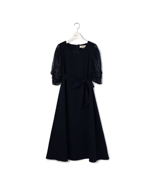 LAISSE PASSE（レッセパッセ）の「《お呼ばれドレス》レーススリーブAラインドレス（ドレス・レディース・ベージュ/ネイビー/ミント・MEDIUM/SMALL）」の21枚目の写真