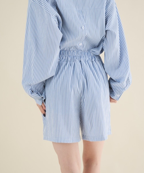 MERLOT（メルロー）の「ストライプシャツセットアップ（セットアップ・レディース・ブルー・FREE）」の7枚目の写真