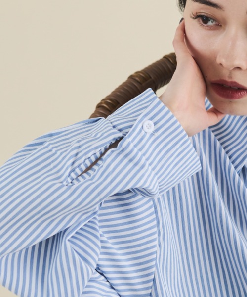 MERLOT（メルロー）の「ストライプシャツセットアップ（セットアップ・レディース・ブルー・FREE）」の5枚目の写真