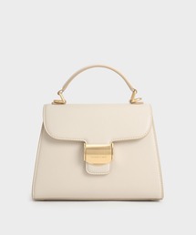 CHARLES & KEITH | Violettaヴィオレッタトラペーズトップハンドルバッグ(ハンドバッグ)