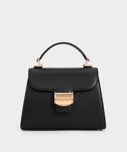 CHARLES & KEITH（チャールズ & キース）の「Violettaヴィオレッタトラペーズトップハンドルバッグ（ハンドバッグ・レディース・セージグリーン/ブラック/ベージュ・M）」の2枚目の写真