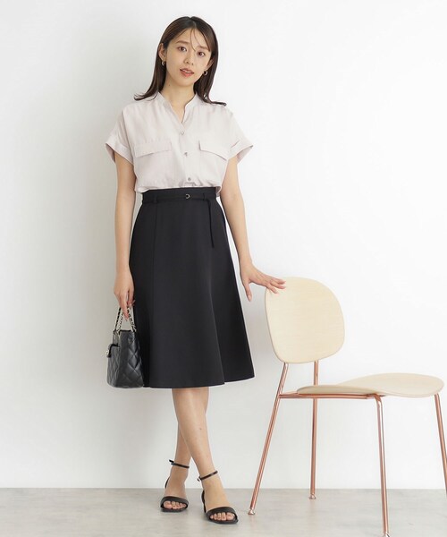 index（インデックス）の「◆ダブルポケットスキッパーブラウス【洗濯機洗い可】（シャツ/ブラウス・レディース・ナチュラル/オフホワイト/カーキ/ネイビー・36/40/38/42）」の14枚目の写真