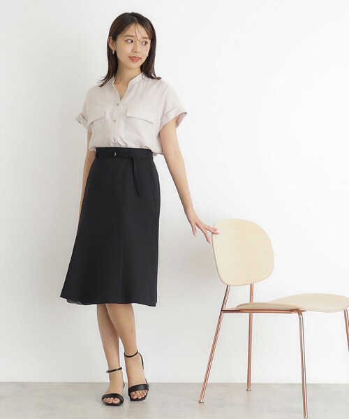 index（インデックス）の「◆ダブルポケットスキッパーブラウス【洗濯機洗い可】（シャツ/ブラウス・レディース・ナチュラル/オフホワイト/カーキ/ネイビー・36/40/38/42）」の15枚目の写真