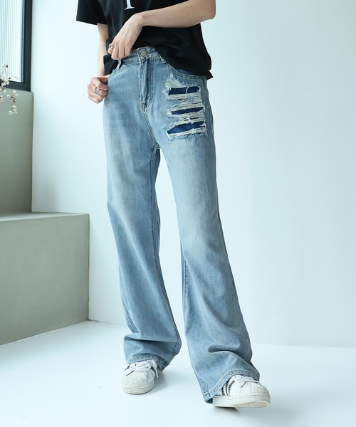 Girly Doll（ガーリードール）の「デニムパンツ（デニムパンツ・レディース・ブルー・S/M/L）」の5枚目の写真