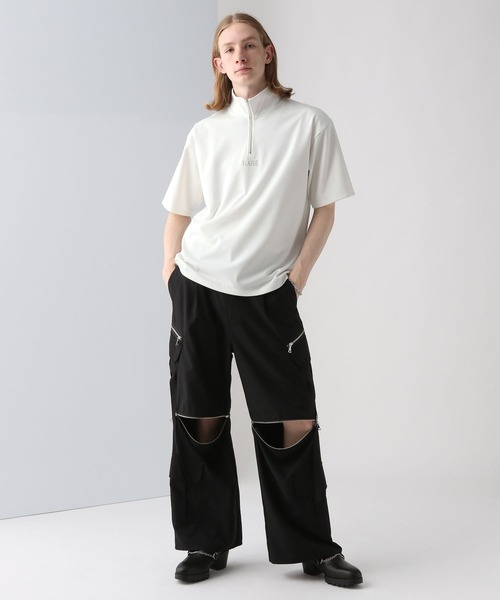 HARE（ハレ）の「3D-HAREロゴハーフZIPカットソー(HARE)（Tシャツ/カットソー・メンズ・ホワイト/ブラック/ブルー・FREE）」の4枚目の写真