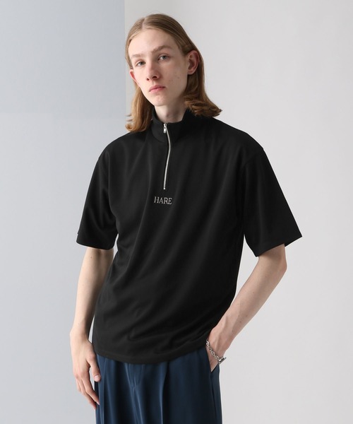 HARE（ハレ）の「3D-HAREロゴハーフZIPカットソー(HARE)（Tシャツ/カットソー・メンズ・ホワイト/ブラック/ブルー・FREE）」の7枚目の写真