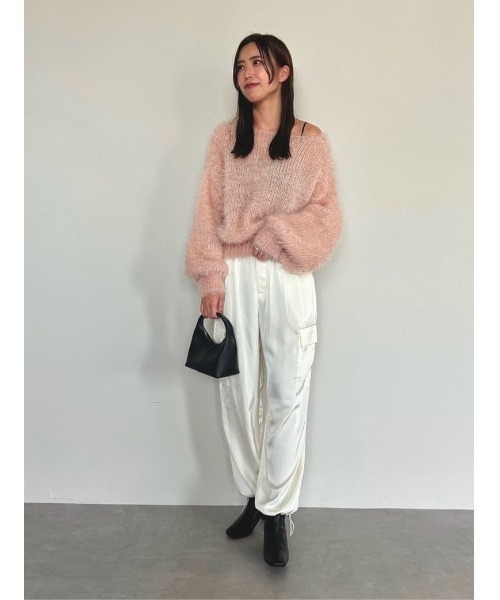 UR'S(ユアーズ)の「サテンパラシュートパンツ(その他パンツ・レディース・ネイビー/オフホワイト/ピンク/ベージュ・M/L/S)」の22枚目の写真