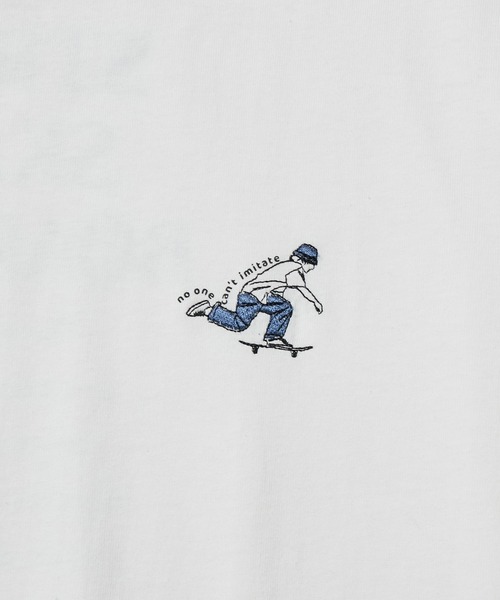 j.n.r.d(ジェー・エヌ・アール・ディー)の「1ポイントメッセージTシャツ(Tシャツ/カットソー・メンズ・ホワイト/サックスブルー/ブラック・LL/M/L)」の6枚目の写真