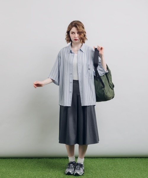 MUHET（ミュエータ）の「ストライプシャツ（シャツ/ブラウス・レディース・ブルー/ピンク・X-LARGE/MEDIUM）」の8枚目の写真