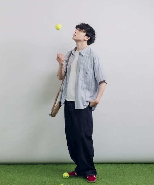 MUHET（ミュエータ）の「ストライプシャツ（シャツ/ブラウス・レディース・ブルー/ピンク・X-LARGE/MEDIUM）」の14枚目の写真