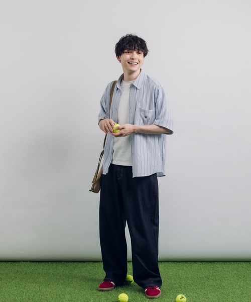 MUHET（ミュエータ）の「ストライプシャツ（シャツ/ブラウス・レディース・ブルー/ピンク・X-LARGE/MEDIUM）」の13枚目の写真