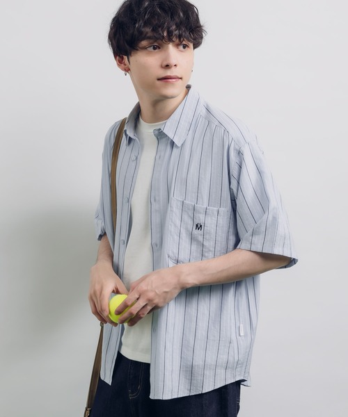 MUHET（ミュエータ）の「ストライプシャツ（シャツ/ブラウス・レディース・ブルー/ピンク・X-LARGE/MEDIUM）」の11枚目の写真