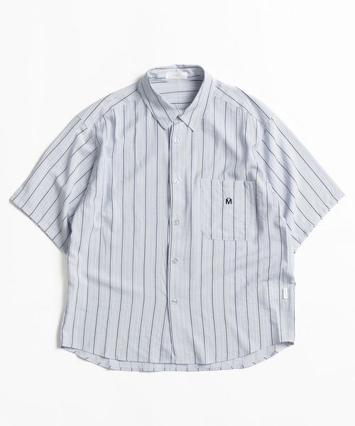 MUHET（ミュエータ）の「ストライプシャツ（シャツ/ブラウス・レディース・ブルー/ピンク・X-LARGE/MEDIUM）」の3枚目の写真