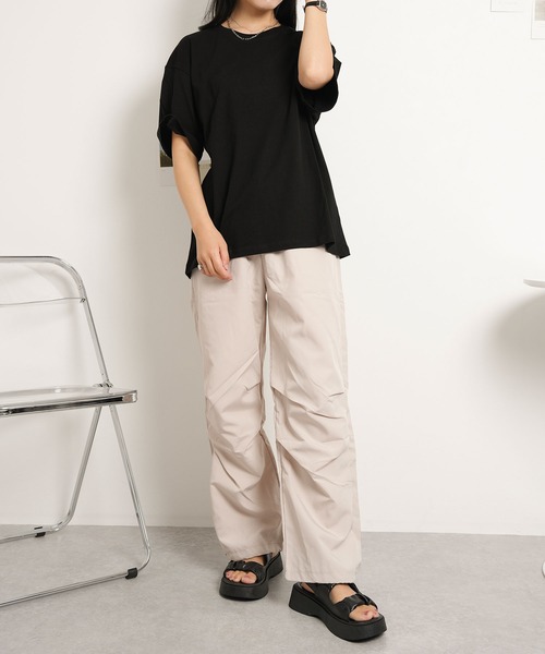 NinaetLina(ニナエリナ)の「ストレートカーゴパンツ(カーゴパンツ・レディース・ブラック/ベージュ/ダークグレー・L/M)」の7枚目の写真