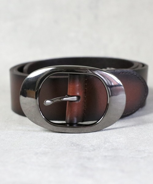 ８(eight)（エイト）の「40mmグラデーションベルト本革（ベルト・メンズ・ネイビー/イエロー/ブラウン/ダークブラウン/グリーン/レッド/ブラック・FREE）」の3枚目の写真