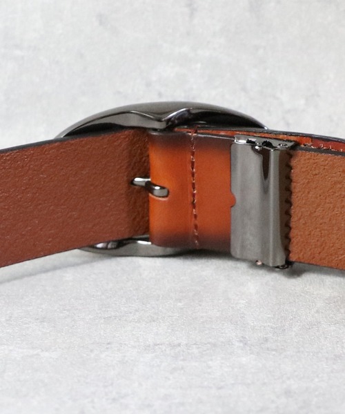 ８(eight)（エイト）の「40mmグラデーションベルト本革（ベルト・メンズ・ネイビー/イエロー/ブラウン/ダークブラウン/グリーン/レッド/ブラック・FREE）」の15枚目の写真