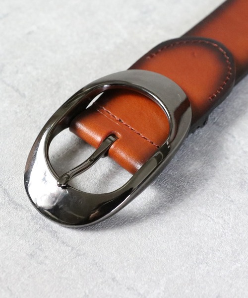 ８(eight)（エイト）の「40mmグラデーションベルト本革（ベルト・メンズ・ネイビー/イエロー/ブラウン/ダークブラウン/グリーン/レッド/ブラック・FREE）」の19枚目の写真