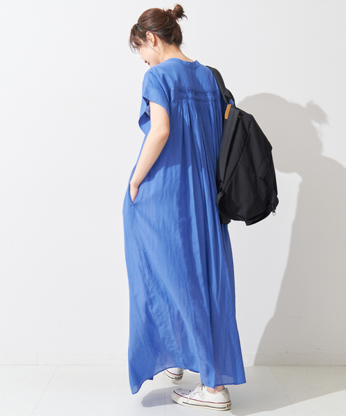 Spick & Span（スピックアンドスパン）の「ボイルピンタックワンピース（ワンピース・レディース・ブラックミックス/ベージュ/ブルー・36/38）」の16枚目の写真