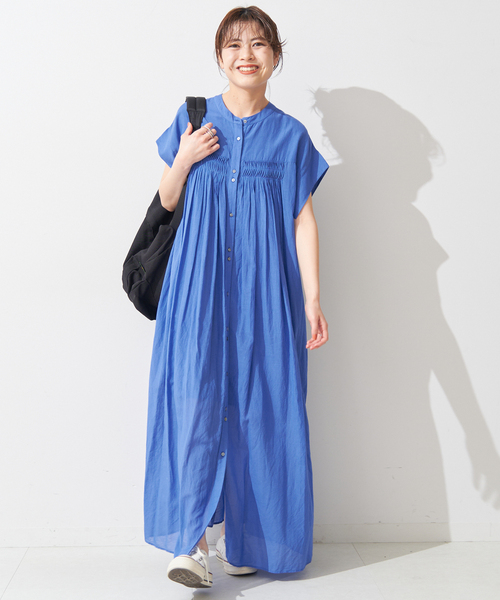 Spick & Span（スピックアンドスパン）の「ボイルピンタックワンピース（ワンピース・レディース・ブラックミックス/ベージュ/ブルー・36/38）」の20枚目の写真