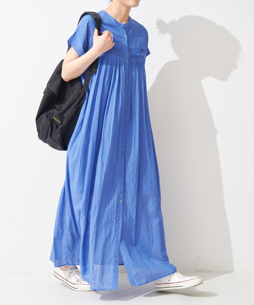 Spick & Span（スピックアンドスパン）の「ボイルピンタックワンピース（ワンピース・レディース・ブラックミックス/ベージュ/ブルー・36/38）」の22枚目の写真