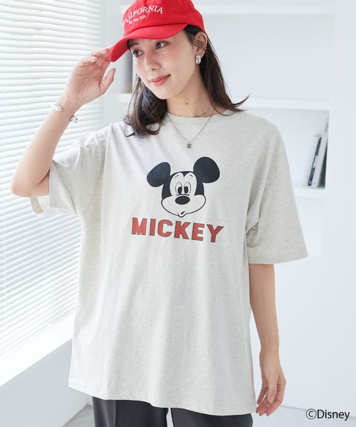 Disney/ディズニー】ミッキープリント半袖Tシャツ《大きいサイズ