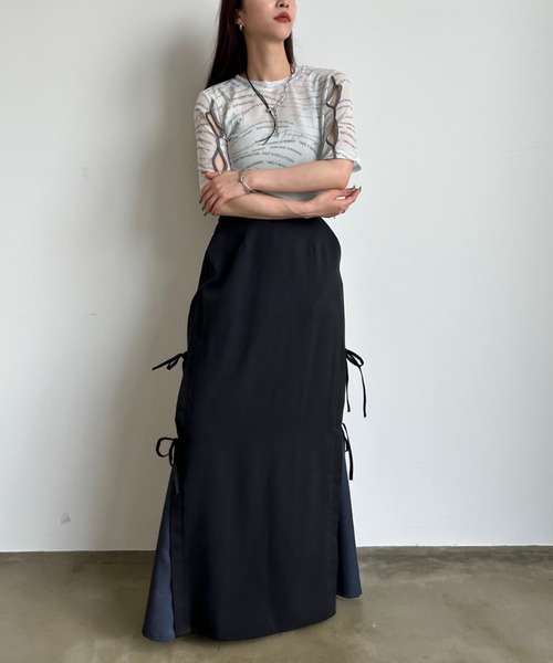 VACANCY（ヴァカンシー）の「ランダムロゴシアーホールトップス（Tシャツ/カットソー・レディース・ホワイト/ダークブルー・FREE）」の6枚目の写真