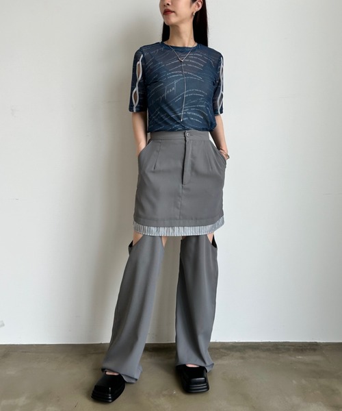 VACANCY（ヴァカンシー）の「ランダムロゴシアーホールトップス（Tシャツ/カットソー・レディース・ホワイト/ダークブルー・FREE）」の17枚目の写真