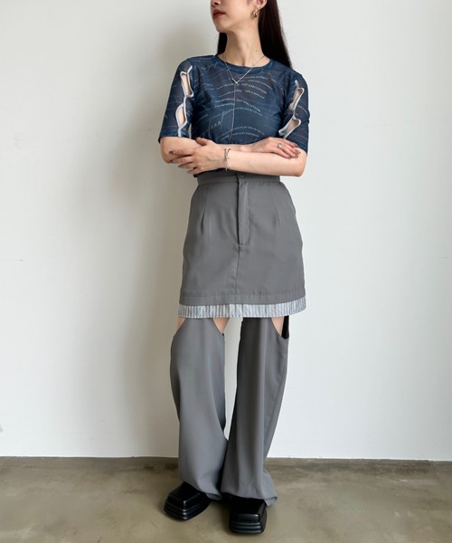 VACANCY（ヴァカンシー）の「ランダムロゴシアーホールトップス（Tシャツ/カットソー・レディース・ホワイト/ダークブルー・FREE）」の18枚目の写真