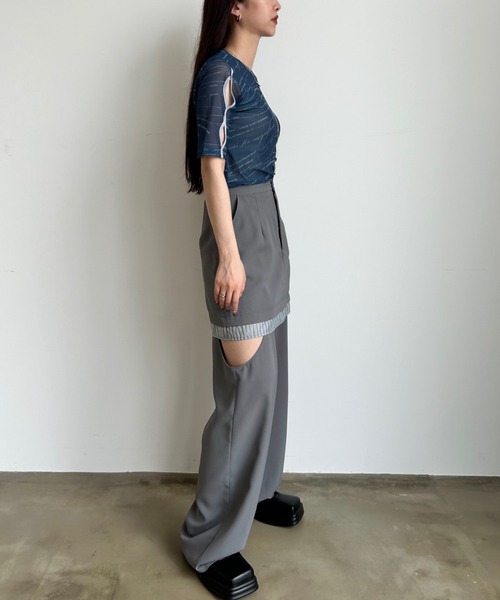 VACANCY（ヴァカンシー）の「ランダムロゴシアーホールトップス（Tシャツ/カットソー・レディース・ホワイト/ダークブルー・FREE）」の19枚目の写真