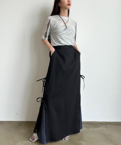 VACANCY（ヴァカンシー）の「ランダムロゴシアーホールトップス（Tシャツ/カットソー・レディース・ホワイト/ダークブルー・FREE）」の7枚目の写真