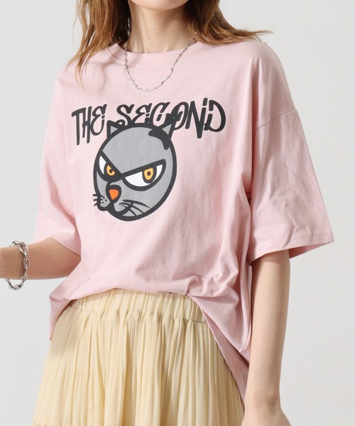 FUNALIVE(ファンアライブ)の「レディース ワイド Tシャツ 半袖(Tシャツ/カットソー・レディース・ミント/ベージュ/ベージュ系/ピンク系/ライトピンク/ブラック/サックスブルー/オフホワイト/ライトグリーン系・FREE)」の9枚目の写真