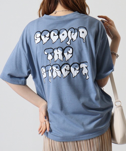 FUNALIVE(ファンアライブ)の「レディース ワイド Tシャツ 半袖(Tシャツ/カットソー・レディース・ミント/ベージュ/ベージュ系/ピンク系/ライトピンク/ブラック/サックスブルー/オフホワイト/ライトグリーン系・FREE)」の7枚目の写真