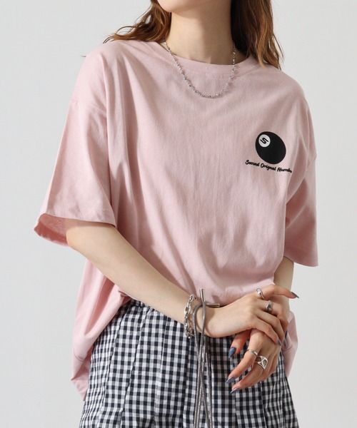 FUNALIVE(ファンアライブ)の「レディース ワイド Tシャツ 半袖(Tシャツ/カットソー・レディース・ミント/ベージュ/ベージュ系/ピンク系/ライトピンク/ブラック/サックスブルー/オフホワイト/ライトグリーン系・FREE)」の22枚目の写真