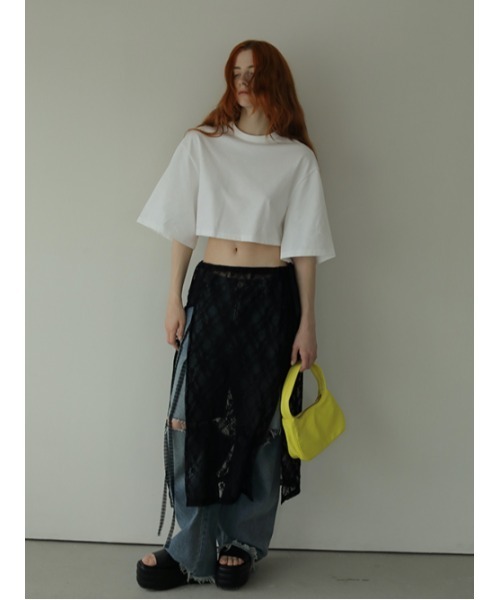 AMAIL（アマイル）の「Jaefun cropd cloth（Tシャツ/カットソー・レディース・ピンク/ブラック/グレー/ホワイト・FREE）」の5枚目の写真