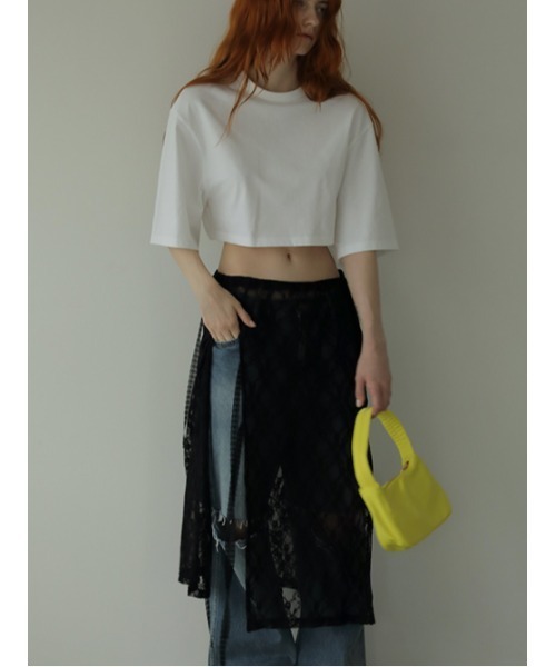 AMAIL（アマイル）の「Jaefun cropd cloth（Tシャツ/カットソー・レディース・ピンク/ブラック/グレー/ホワイト・FREE）」の6枚目の写真