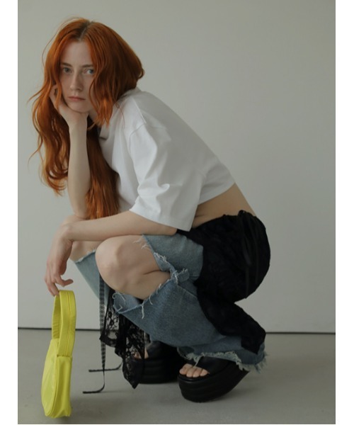 AMAIL（アマイル）の「Jaefun cropd cloth（Tシャツ/カットソー・レディース・ピンク/ブラック/グレー/ホワイト・FREE）」の10枚目の写真