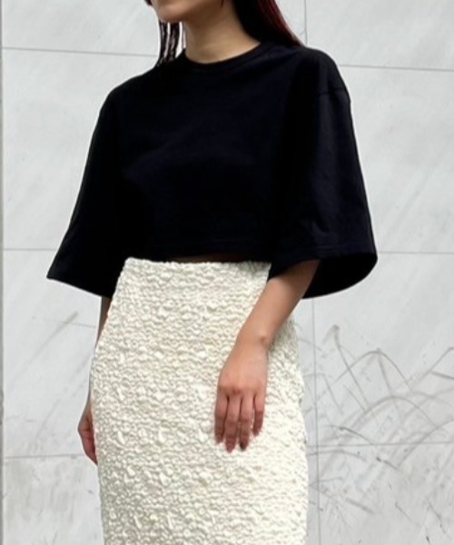 AMAIL（アマイル）の「Jaefun cropd cloth（Tシャツ/カットソー・レディース・ピンク/ブラック/グレー/ホワイト・FREE）」の22枚目の写真