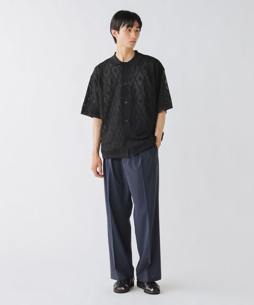 BEAMS HEART(ビームスハート)の「メッシュ ニット シャツ(タンクトップ セット)(シャツ/ブラウス・メンズ・ブラック/ブルー・SMALL/MEDIUM/LARGE)」の10枚目の写真