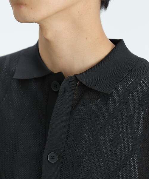 BEAMS HEART(ビームスハート)の「メッシュ ニット シャツ(タンクトップ セット)(シャツ/ブラウス・メンズ・ブラック/ブルー・SMALL/MEDIUM/LARGE)」の20枚目の写真