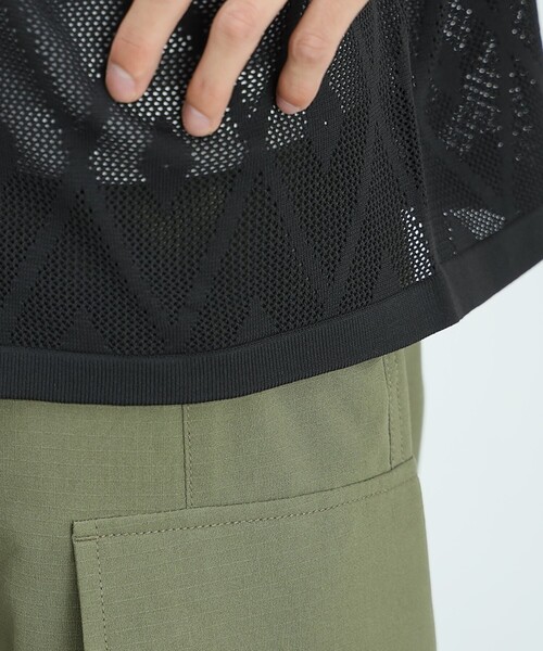 BEAMS HEART(ビームスハート)の「メッシュ ニット シャツ(タンクトップ セット)(シャツ/ブラウス・メンズ・ブラック/ブルー・SMALL/MEDIUM/LARGE)」の18枚目の写真
