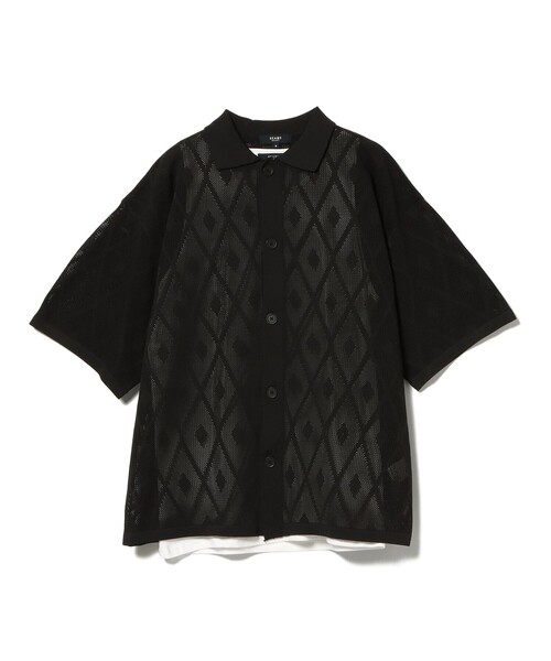 セール】メッシュ ニット シャツ（タンクトップ セット