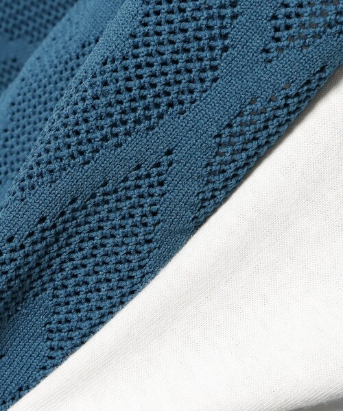 BEAMS HEART(ビームスハート)の「メッシュ ニット シャツ(タンクトップ セット)(シャツ/ブラウス・メンズ・ブラック/ブルー・SMALL/MEDIUM/LARGE)」の13枚目の写真